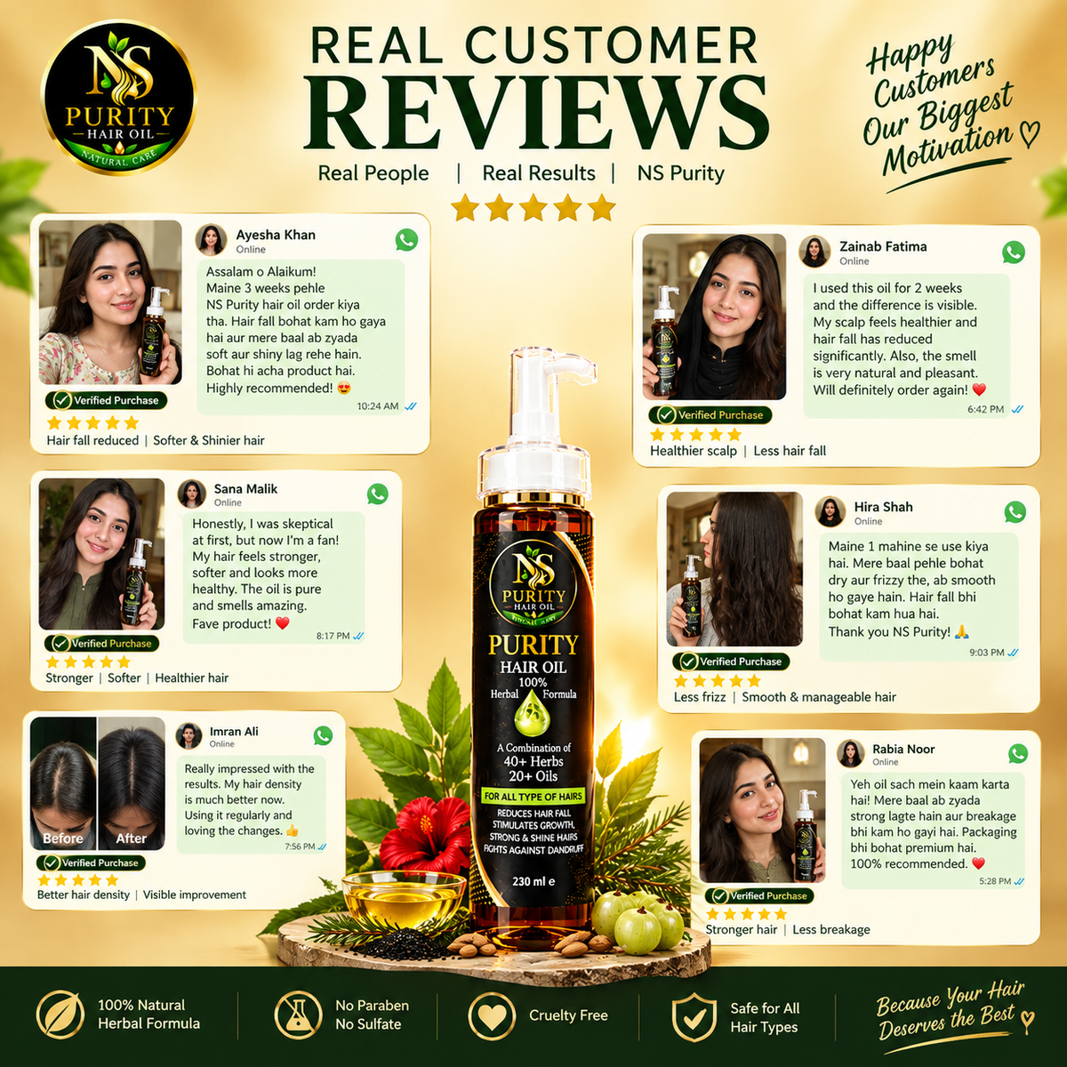 NS Purity Hair Oil – 40+ Herbs + 20+ Nourishing Oils