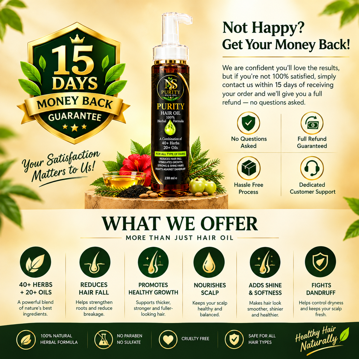 NS Purity Hair Oil – 40+ Herbs + 20+ Nourishing Oils