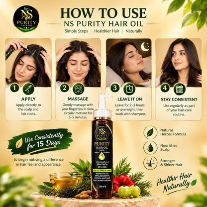 NS Purity Hair Oil – 40+ Herbs + 20+ Nourishing Oils