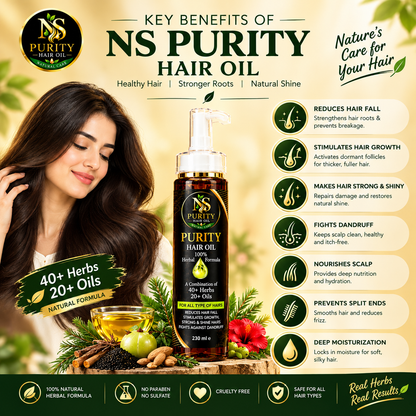 NS Purity Hair Oil – 40+ Herbs + 20+ Nourishing Oils