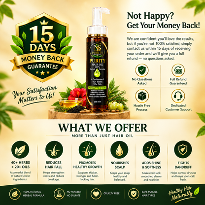 NS Purity Hair Oil – 40+ Herbs + 20+ Nourishing Oils