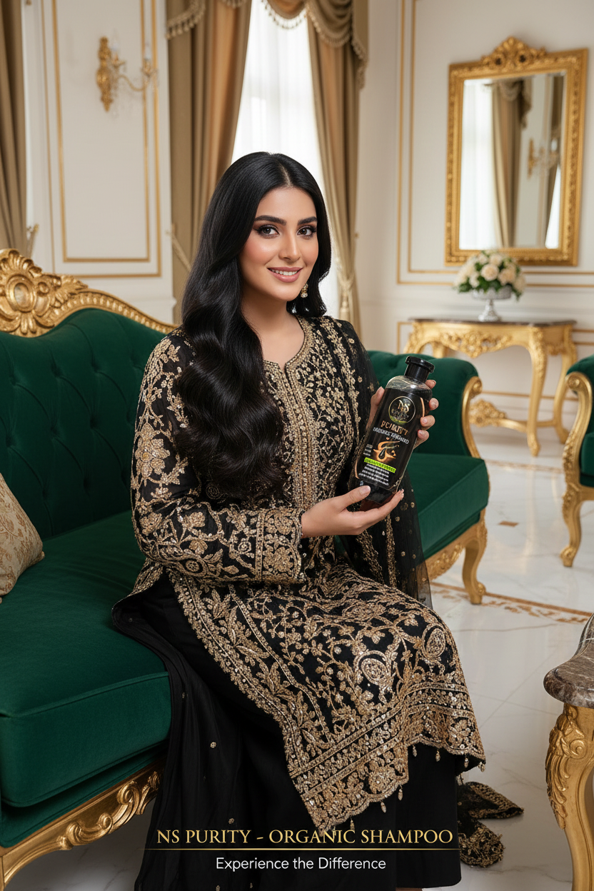 Black Shampoo Pakistani Woman